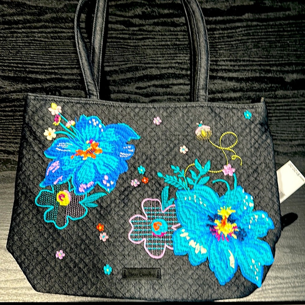 Vera Bradley Small Vera Tote Denim Navy